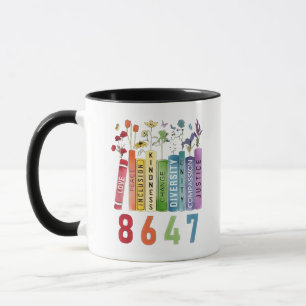 8647 Subtle Anti MAGA 86 47-Blommigtars HBT-antige Mugg