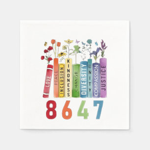 8647 Subtle Anti MAGA 86 47-Blommigtars HBT-antige Pappersservett
