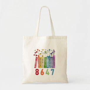 8647 Subtle Anti MAGA 86 47-Blommigtars HBT-antige Tygkasse