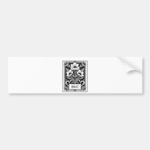 8647 Subtle Anti-Trump 86 47 Blommigt Boho Bildekal