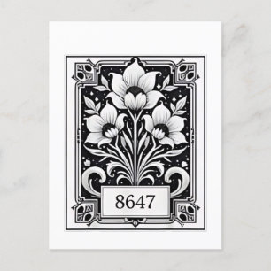 8647 Subtle Anti-Trump 86 47 Blommigt Boho Inbjudan Vykort