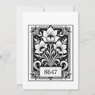 8647 Subtle Anti-Trump 86 47 Blommigt Boho Inbjudningar