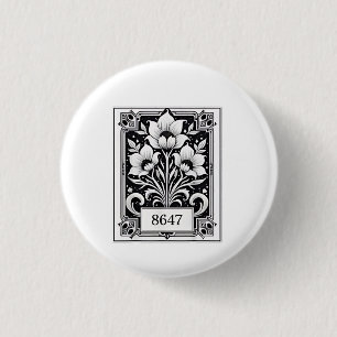 8647 Subtle Anti-Trump 86 47 Blommigt Boho Knapp
