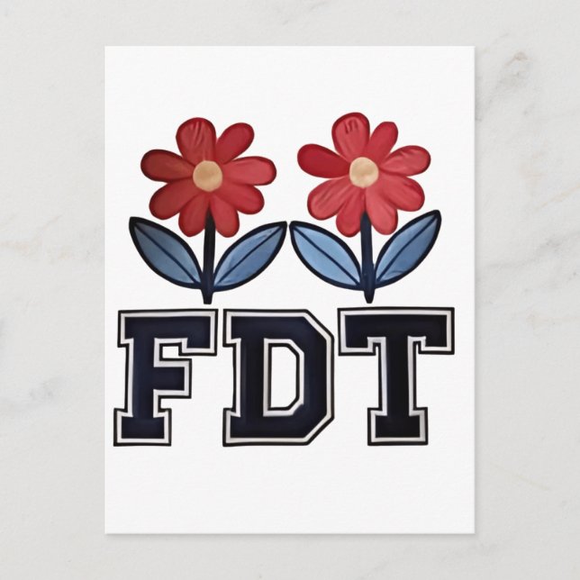 8647 Subtle Anti-Trump 86 47 Blommigt Boho Meddelande Vykort (Framsida)