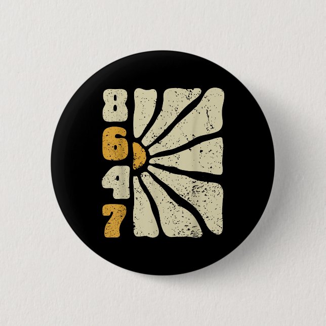 8647 Subtle Anti Trump 86 47 Blommigt Boho Stil Knapp (Framsida)