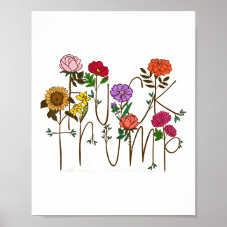 8647 Subtle Anti Trump 86 47 Blommigt Boho Stil Poster