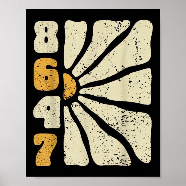 8647 Subtle Anti Trump 86 47 Blommigt Boho Stil Poster (Framsidan)
