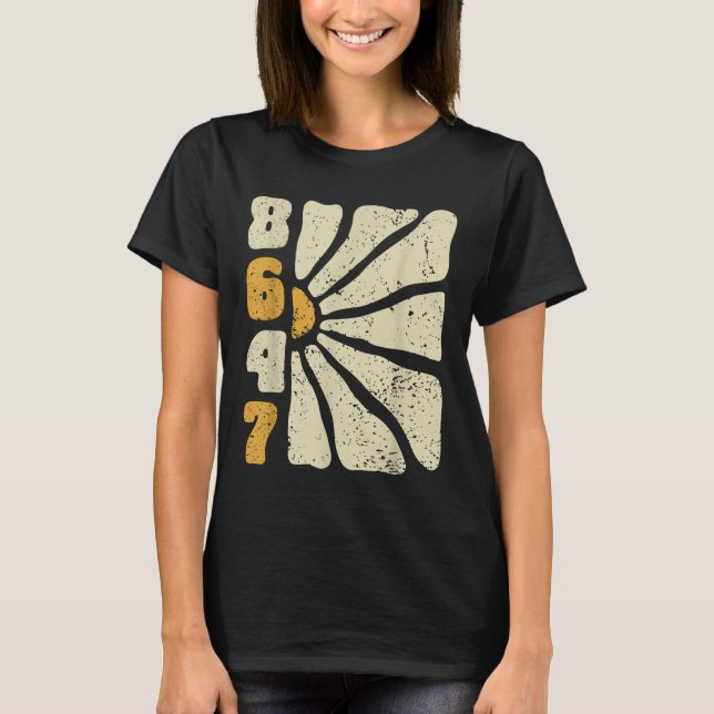 8647 Subtle Anti Trump 86 47 Blommigt Boho Stil T Shirt (Framsida)