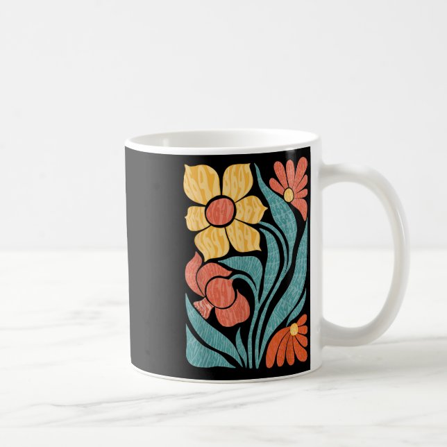 8647 Subtle Anti Trump Blommigt Boho Kaffemugg (Höger)