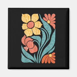 8647 Subtle Anti Trump Blommigt Boho Magnet