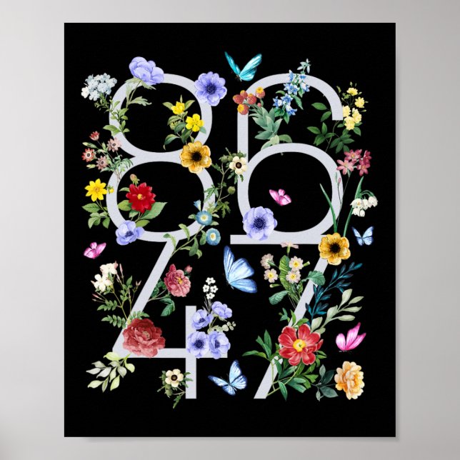 8647 Subtle Anti Trump Floral Boho  Poster (Framsidan)