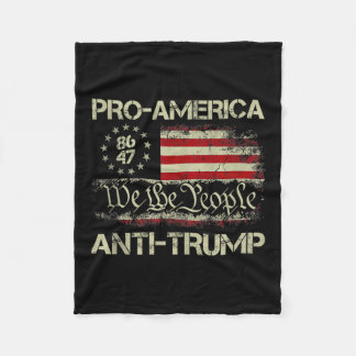 8647 Vi Folket Pro-amerika Anti-trump Linne Fleecefilt