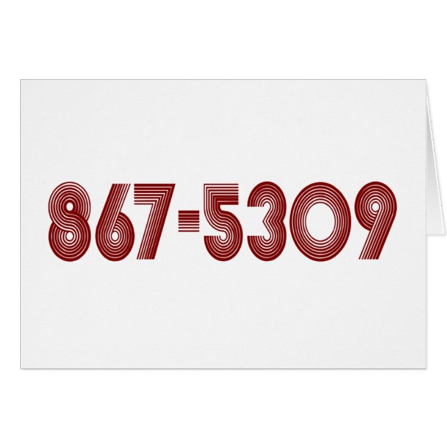 867-5309 HÄLSNINGSKORT (Framsidan Horizontal)