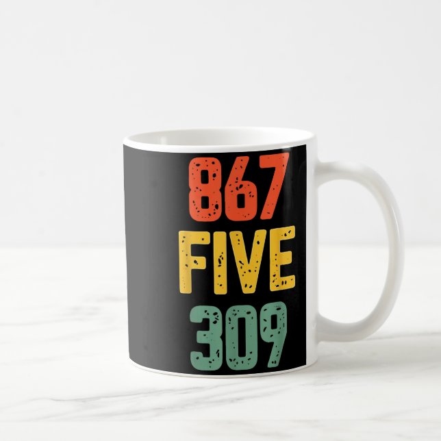 867 Five 309 Retro Music Number Funny 80s Throwbac Kaffemugg (Höger)