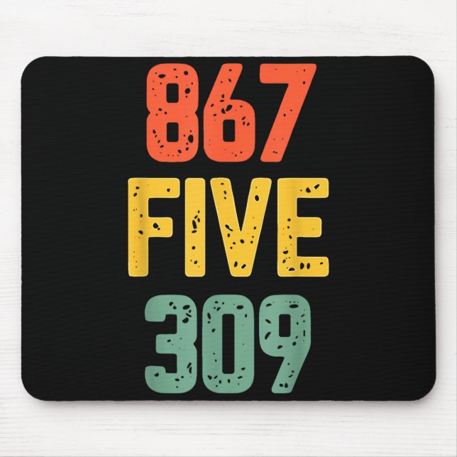 867 Five 309 Retro Music Number Funny 80s Throwbac Musmatta (Framsidan)