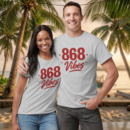 868 VIBES - RÖD TEXT T SHIRT