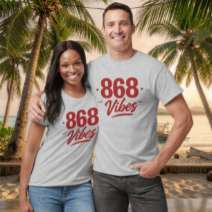 868 VIBES - RÖD TEXT T SHIRT