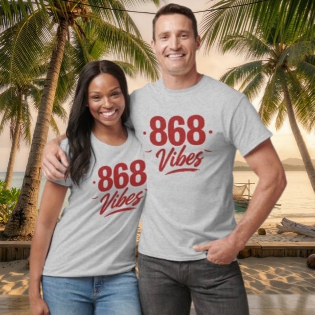 868 VIBES - RÖD TEXT T SHIRT (Skapare uppladdad)