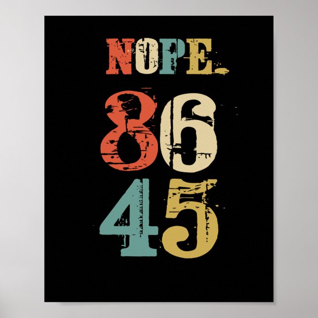 86 45 Anti-Trump-ordförande Poster (Framsidan)
