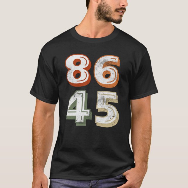86 45 AntiTrump-vintage T Shirt (Framsida)