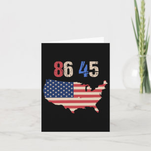 86 45 Flagga för patriotisk resistens - Trump-Vint Kort