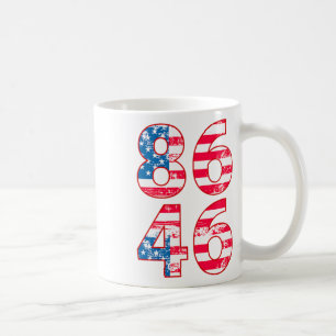 86 46 Anti Biden Pro Trump Patriotic Kaffemugg