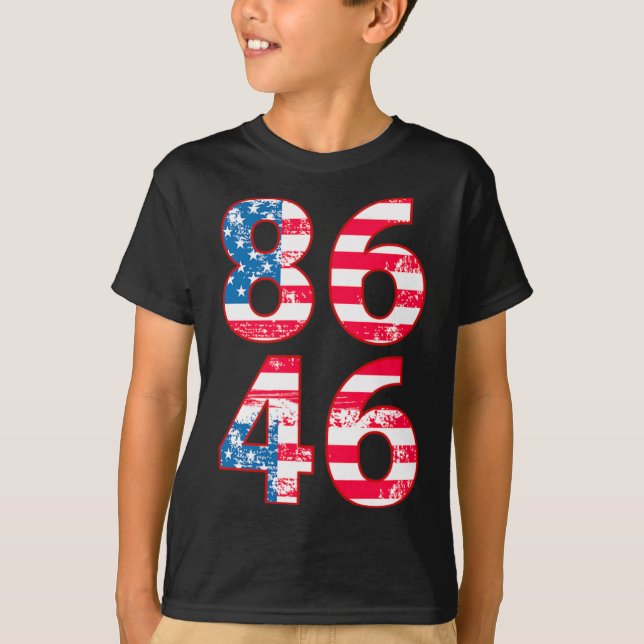 86 46 Anti Biden Pro Trump Patriotic T Shirt (Framsida)