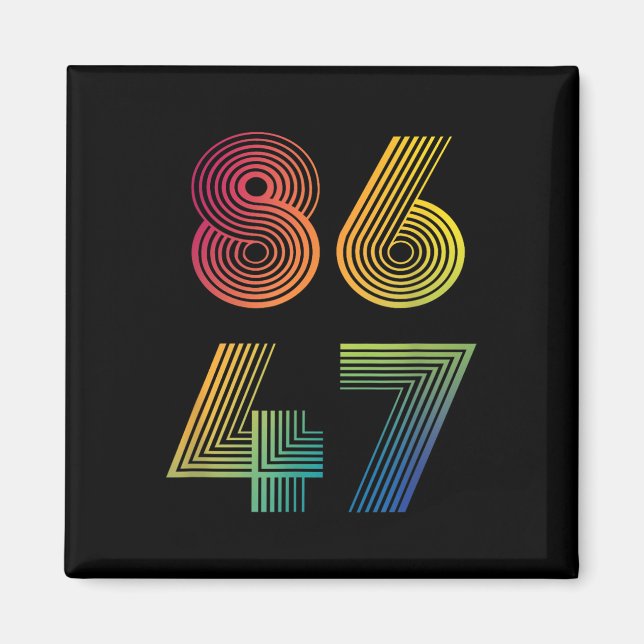 86 47 Anti-Trump 8647 Impeach 47 Anti-trump Presid Magnet (Framsidan)