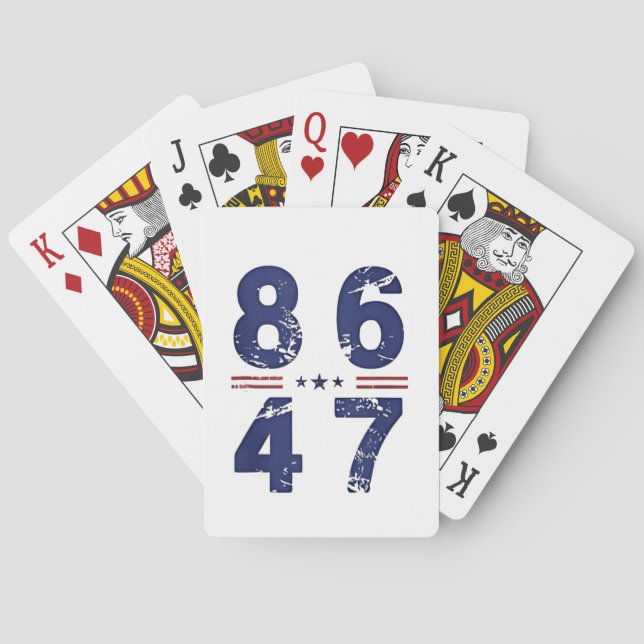 86 47 Anti-Trump 8647 Retro Vintage Stil Casinokort (Baksidan)