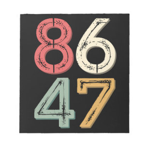 86 47 Anti Trump Vintage 80-tal Retro Stil Anteckningsblock