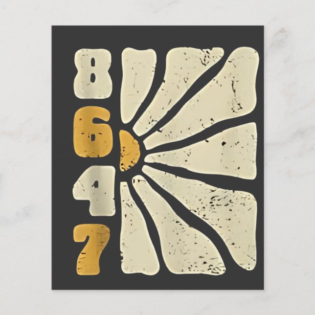 86 47 AntiTrump Funny Blommigt Humor Flygblad (Framsidan)
