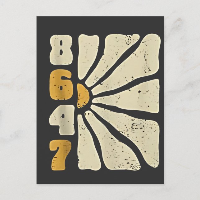 86 47 AntiTrump Funny Blommigt Humor Vykort (Framsida)