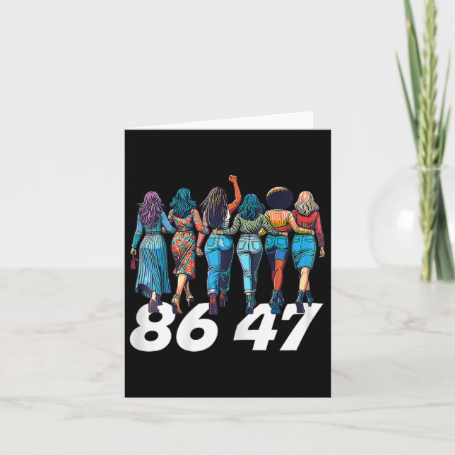 86 47 Antitrump Funny Womens Girls Retro 8647 Flo Kort (Framsida)