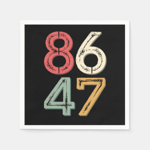 86 47 AntiTrump Vintage 80s Retro Stil Pappersservett