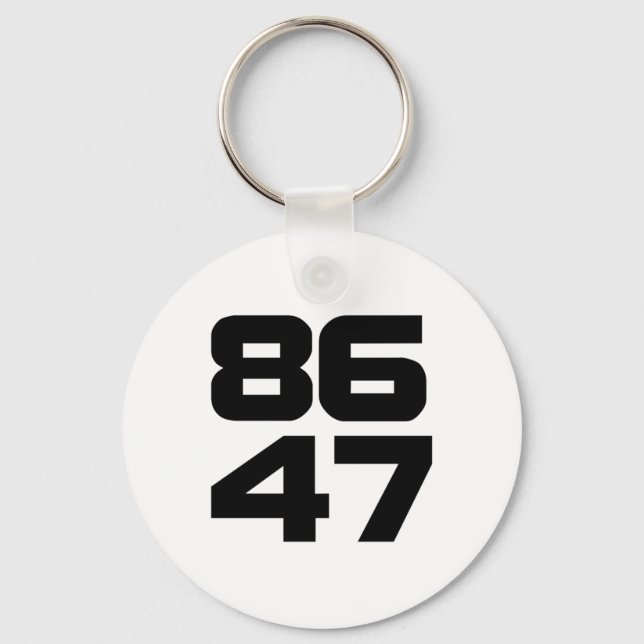 86 47 feta antitrumpresistenta projekt 2025 nyckelring (Framsida)