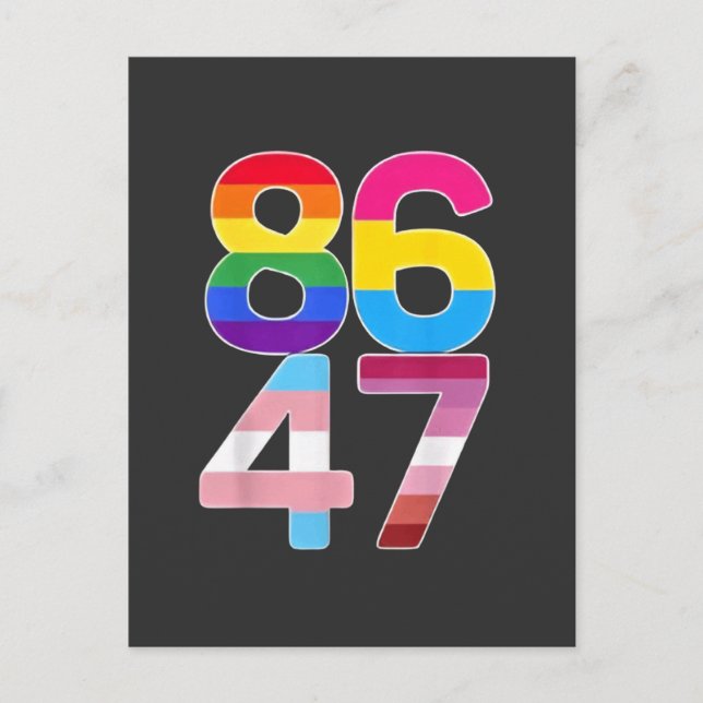 86 47 Lågantitrubbigt LGBTQ-Pride - månbidrag Helg Vykort (Framsida)
