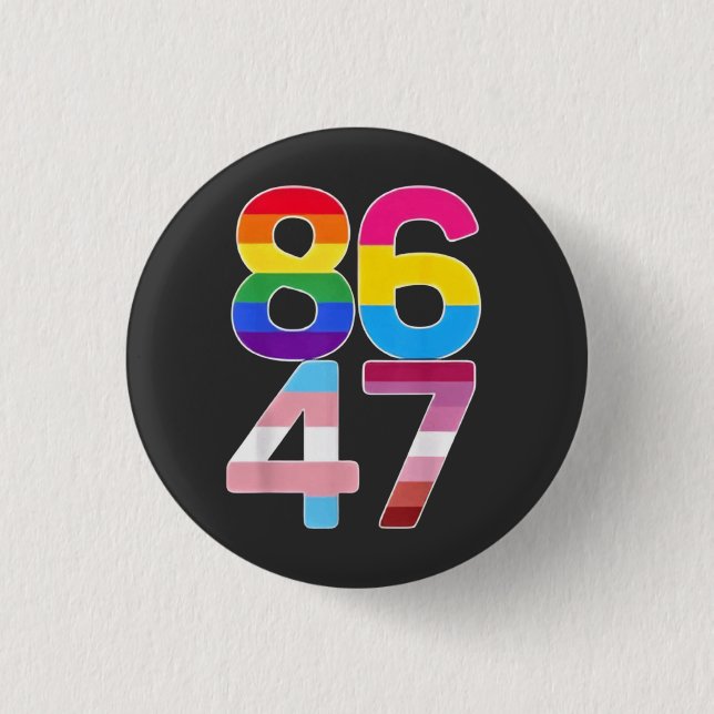 86 47 Lågantitrubbigt LGBTQ-Pride - månbidrag Knapp (Framsida)