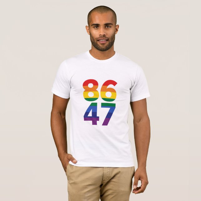86 47 Pride T Shirt (Hel framsida)
