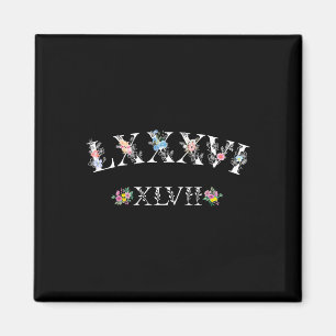 86 47 Roman Numerals Blommigt 8647 Subtle Anti Tru Magnet
