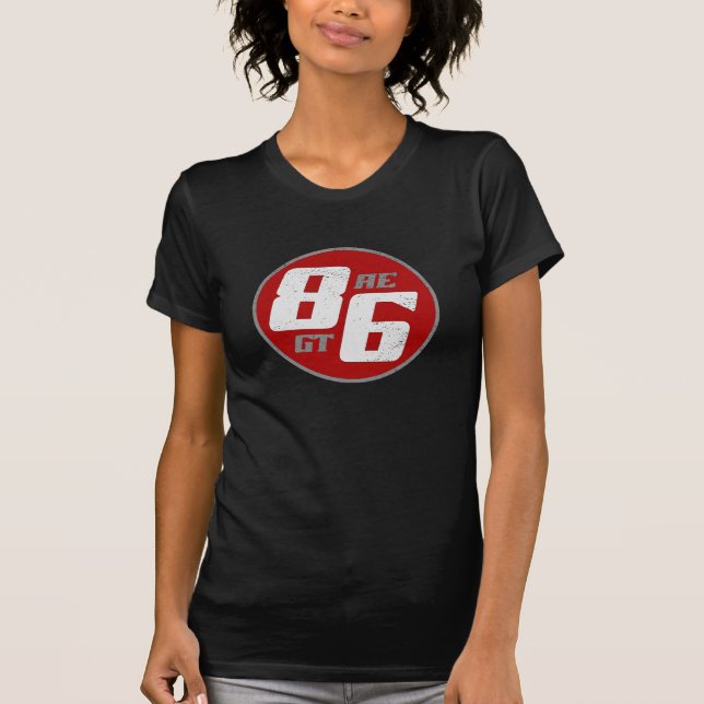 86 ae eller gt? tee shirt (Framsida)