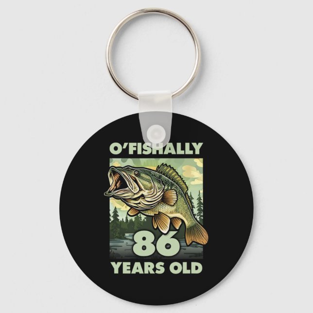 86 Ålderspendlare O'Fishally 86 Fishing 86th B Nyckelring (Framsida)