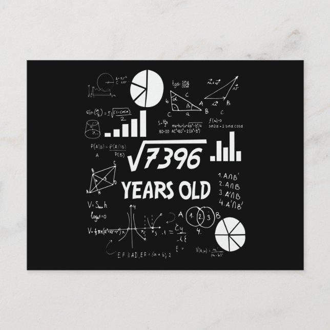 86 år gammal födelsedag matematiklärare 86-årspres vykort (Framsida)