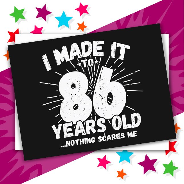 86 år gammal sarkastisk meme rolig 86-årsdag vykort (Skapare uppladdad)