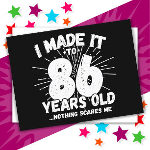 86-årig Sarkastisk Meme Rollig 86-årsdag Vykort