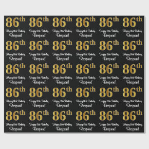 86-årsdag: Elegant Lyxig Falsk Guld Look # Presentpapper