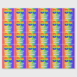 86:e födelsedag: färgfull, Roligt Rainbow Mönster  Presentpapper