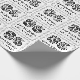 86:e födelsedagen: Art Deco Inspired Stil "86" + N Presentpapper