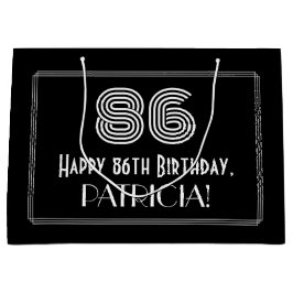 86:e födelsedagen - Art Deco Inspired Titta "86" o