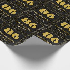 86:e födelsedagen - Art Deco Inspired Titta "86" o Presentpapper