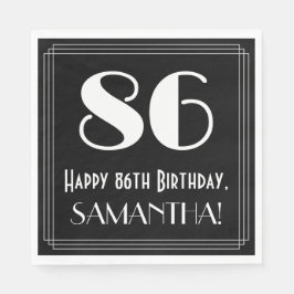 86:e födelsedagen ~ Art Deco Inspired Titta "86", Pappersservett